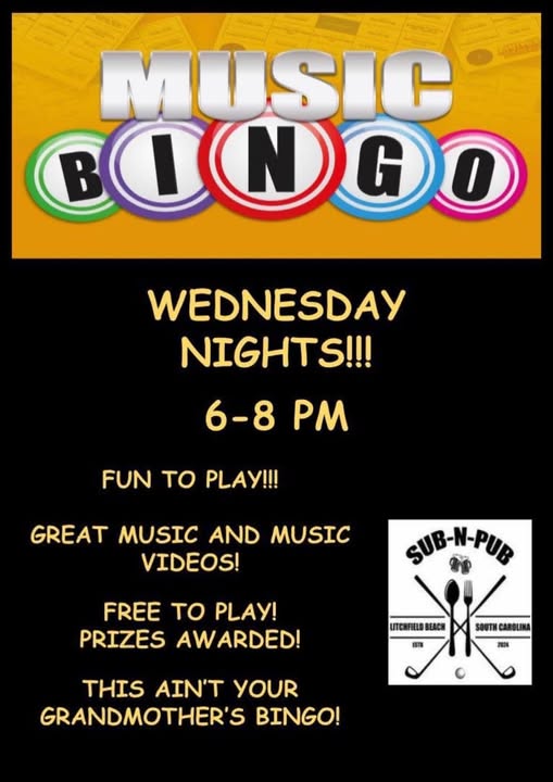 Music Bingo wednesdays nights